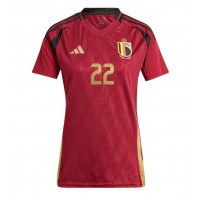 Belgium Jeremy Doku #22 Replica Home Shirt Ladies Euro 2024 Short Sleeve